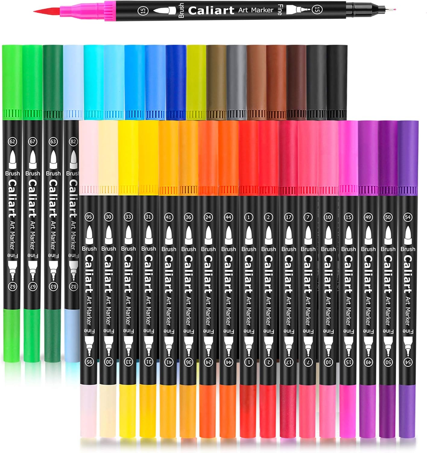 34 Double Tip Brush Pens